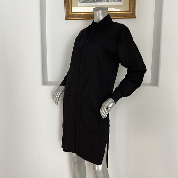 OAK Long Sleeve Shirt Dress Black Size XS - Picture 3 of 13